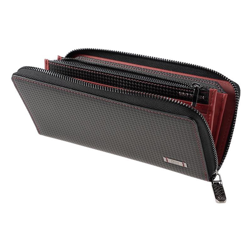 Neu interesse（ノイインテレッセ） 長財布 メンズ カーボンレザー 革