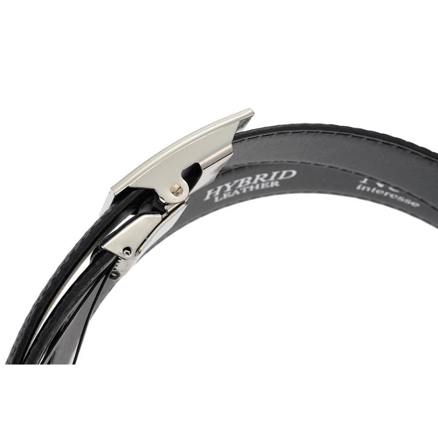 ノイインテレッセ フィットバックル ベルト メンズ ハイブリッドレザー 30mm ビジネス カジュアル Neu interesse 穴なし スライド 日本製 父の日 ギフト 3748_4