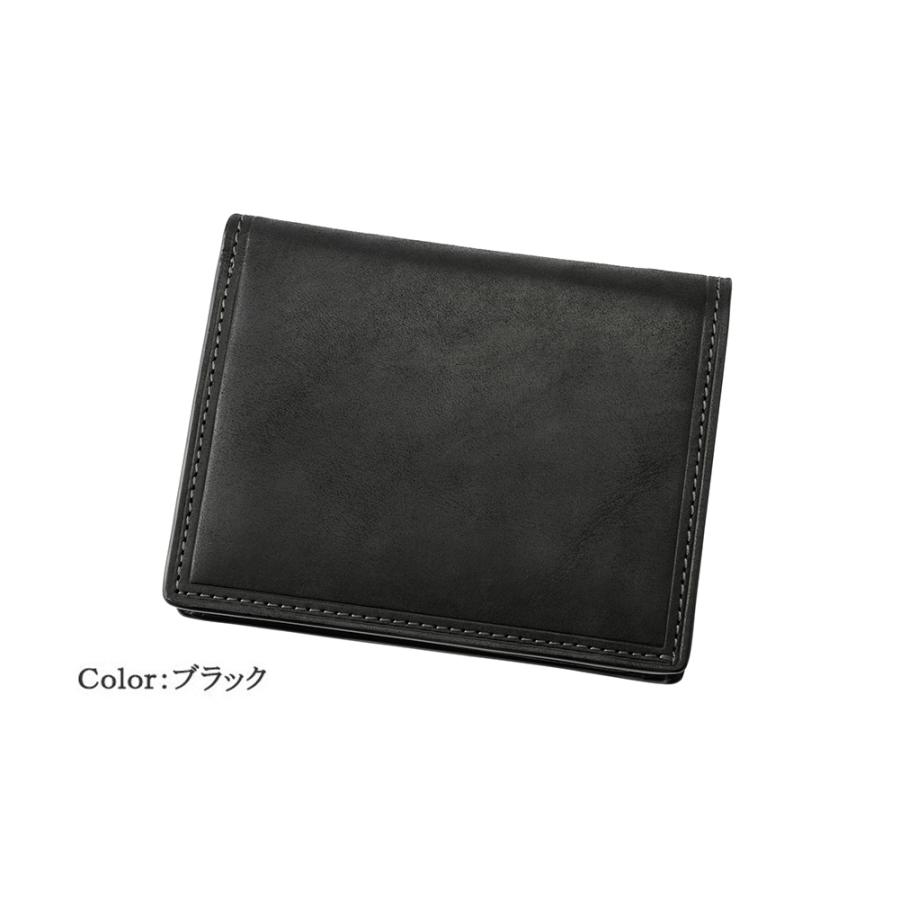 二つ折り財布 コンパクト メンズ 本革 ミニ財布 牛革 キップスキン ボックス型小銭入れ 経年変化 ギフト プレゼント クレシータ 3793の画像