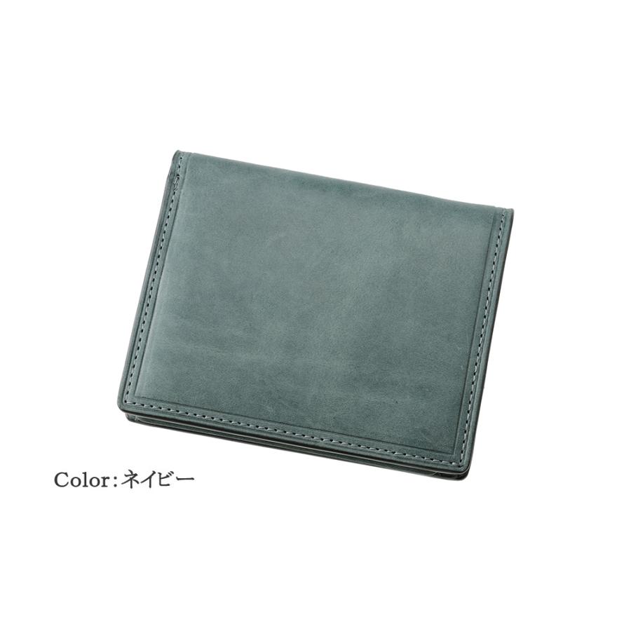 二つ折り財布 コンパクト メンズ 本革 ミニ財布 牛革 キップスキン ボックス型小銭入れ 経年変化 ギフト プレゼント クレシータ 3793の画像