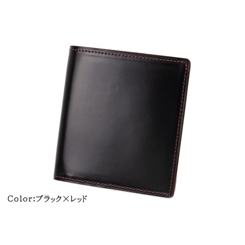 ミニ財布 財布 メンズ 本革 二つ折り 小銭入れなし コンパクト キプリス CYPRIS オイルシェル コードバン ＆ シラサギ レザー レーデルオガワ 日本製 4037の画像
