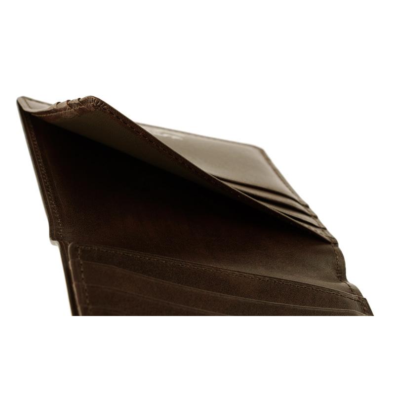 ミニ財布 財布 メンズ 本革 二つ折り 小銭入れなし コンパクト キプリス CYPRIS オイルシェル コードバン ＆ シラサギ レザー レーデルオガワ 日本製 4037の画像