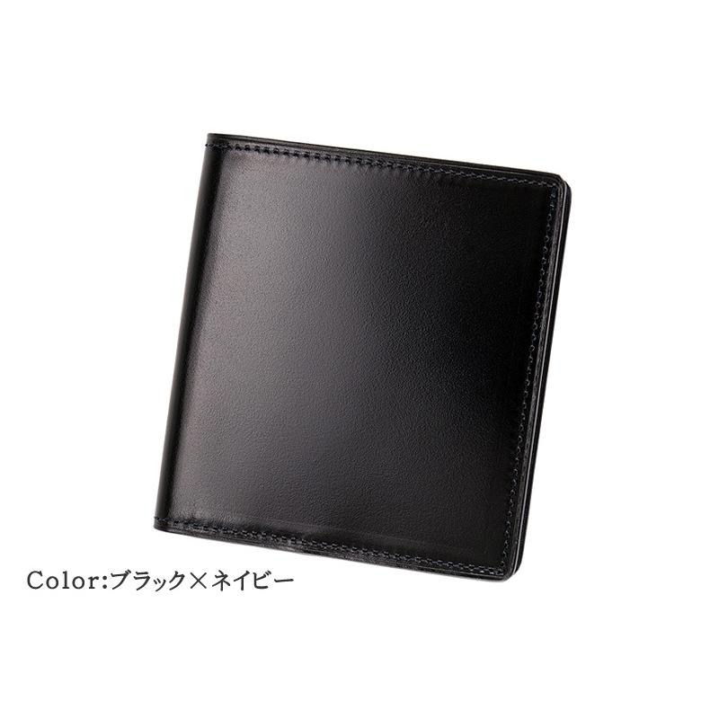 ミニ財布 財布 メンズ 本革 二つ折り 小銭入れなし コンパクト キプリス CYPRIS オイルシェル コードバン ＆ シラサギ レザー レーデルオガワ 日本製 4037の画像