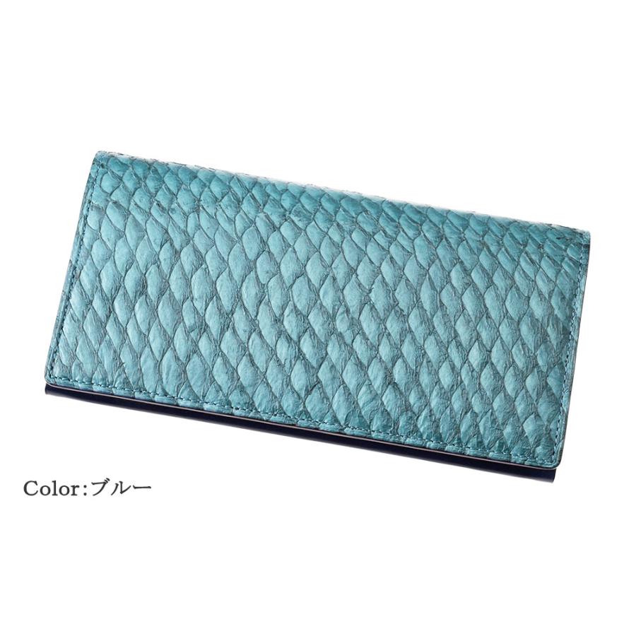 財布 メンズ 長財布 本革 小銭入れなし 風琴マチ 束入 キプリス MADAI -Ocean Leather- ブランド 日本製 CYPRIS 魚革 4130の画像
