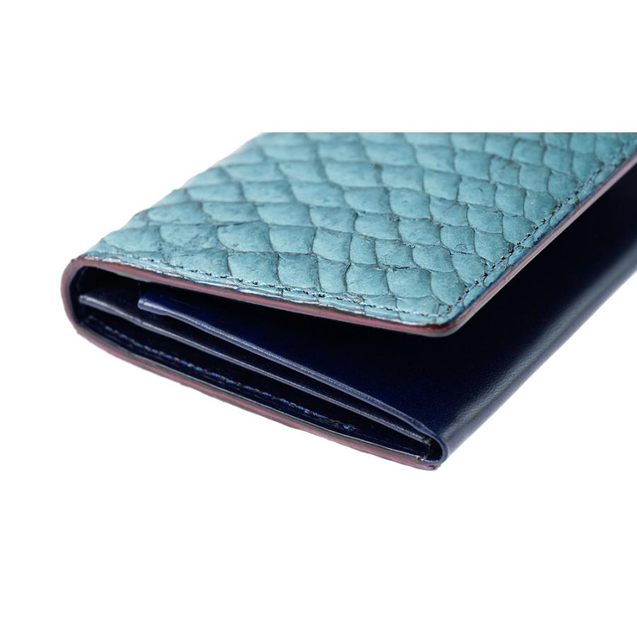 名刺入れ メンズ キプリス 本革 カードケース MADAI -Ocean Leather- 風琴マチ CYPRIS 日本製 ブランド レザー 魚革 鯛 4132の画像