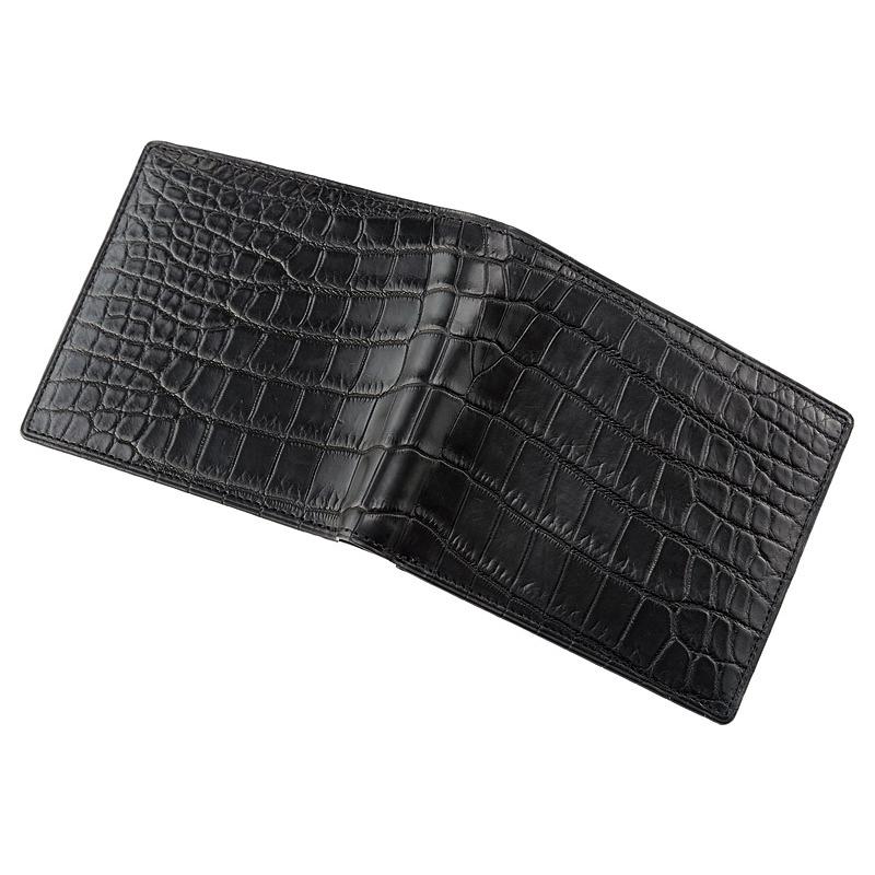 CYPRIS（キプリス） メンズ 財布 二つ折り 小銭入れなし クロコダイル