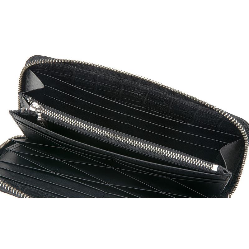 CYPRIS クロコダイル 長財布 黒 CYPRIS クロコダイル 長財布 メンズ ラウンドファスナー キプリス