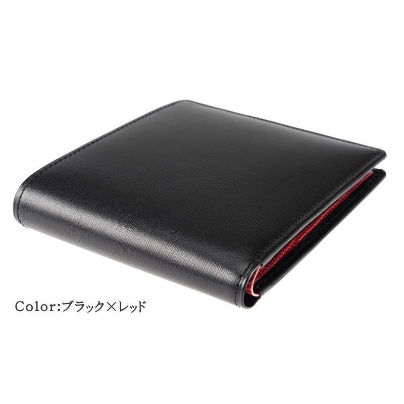 キプリス CYPRIS 二つ折り 財布 メンズ カード 札入 小銭入れなし ボックスカーフ ＆ リザード 本革 日本製 ブランド レザー 4252の画像
