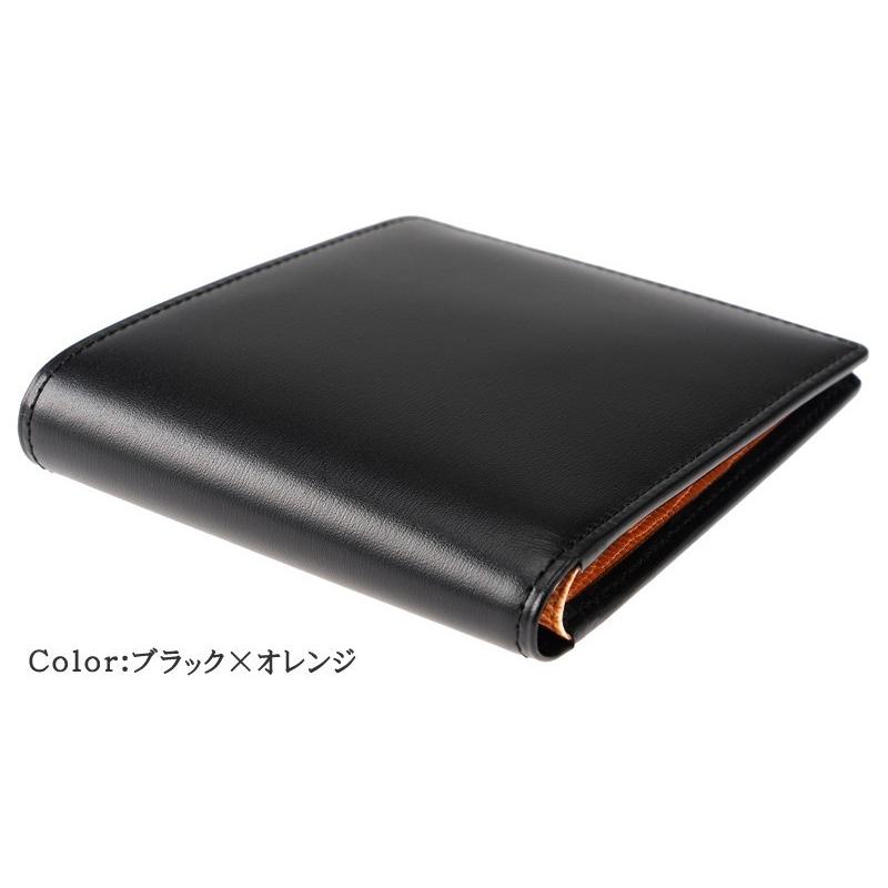 キプリス CYPRIS 二つ折り 財布 メンズ カード 札入 小銭入れなし ボックスカーフ ＆ リザード 本革 日本製 ブランド レザー 4252の画像