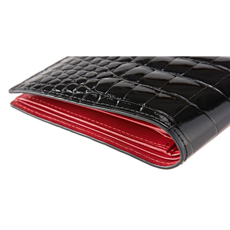 CYPRIS（キプリス） メンズ 財布 二つ折り 小銭入れなし クロコダイル