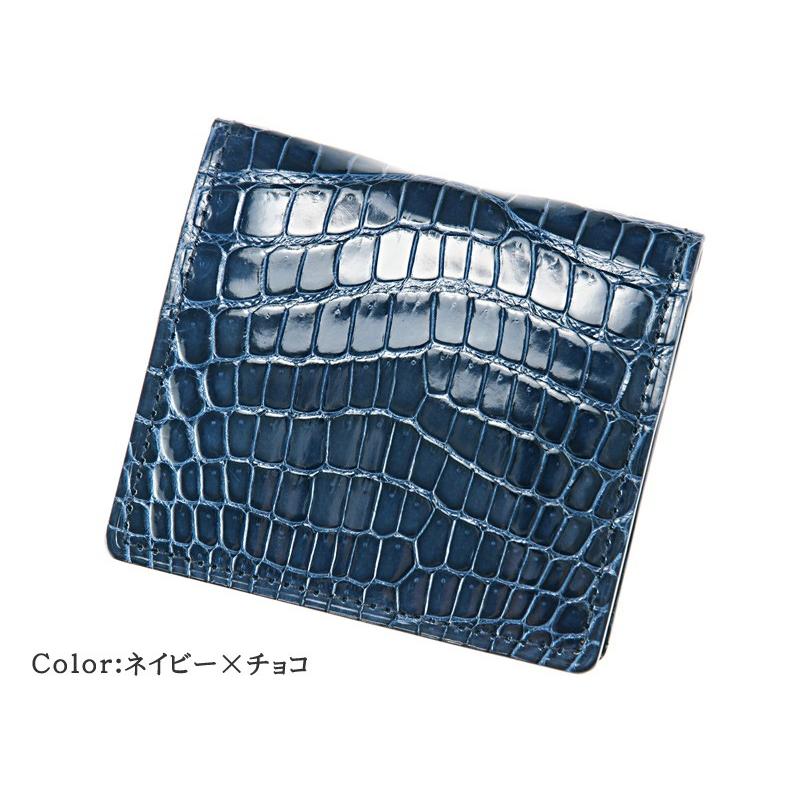 小銭入れ メンズ コインケース ＢＯＸ型 クロコダイル CYPRIS キプリスコレクション 艶クロコダイル ＆ シラサギレザー 本革 鰐革 レザー 日本製 4264の画像