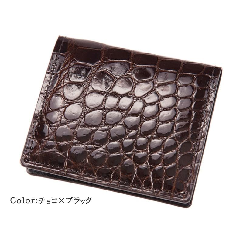 小銭入れ メンズ コインケース ＢＯＸ型 クロコダイル CYPRIS キプリスコレクション 艶クロコダイル ＆ シラサギレザー 本革 鰐革 レザー 日本製 4264の画像