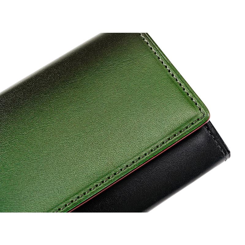 ミニ財布 財布 メンズ 本革 コンパクト オールイン 財布 本革 日本製 キプリス URUSHI 漆 CYPRIS スリム 小さい 使いやすい jaCHRO Leather 4331の画像