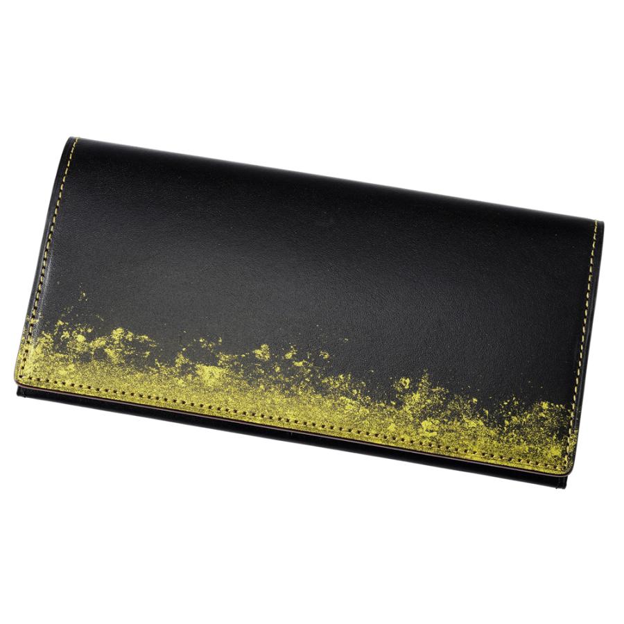 財布 メンズ 長財布 本革 日本製 小銭入れあり ササマチ 束入 キプリス URUSHI HAKU 漆 金箔 CYPRIS jaCHRO Leather 4757の画像