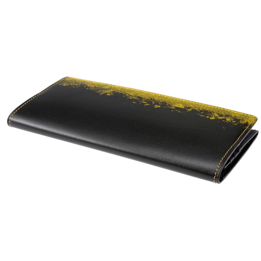 財布 メンズ 長財布 本革 日本製 小銭入れあり ササマチ 束入 キプリス URUSHI HAKU 漆 金箔 CYPRIS jaCHRO Leather 4757の画像
