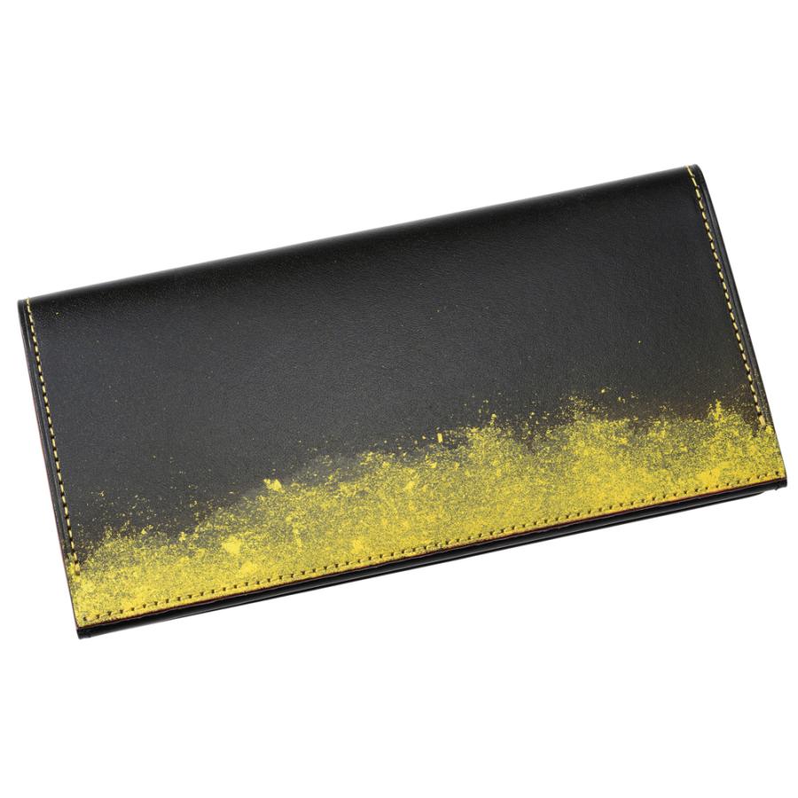 財布 メンズ 長財布 本革 日本製 小銭入れあり ササマチ 束入 キプリス URUSHI HAKU 漆 金箔 CYPRIS jaCHRO Leather 4757の画像
