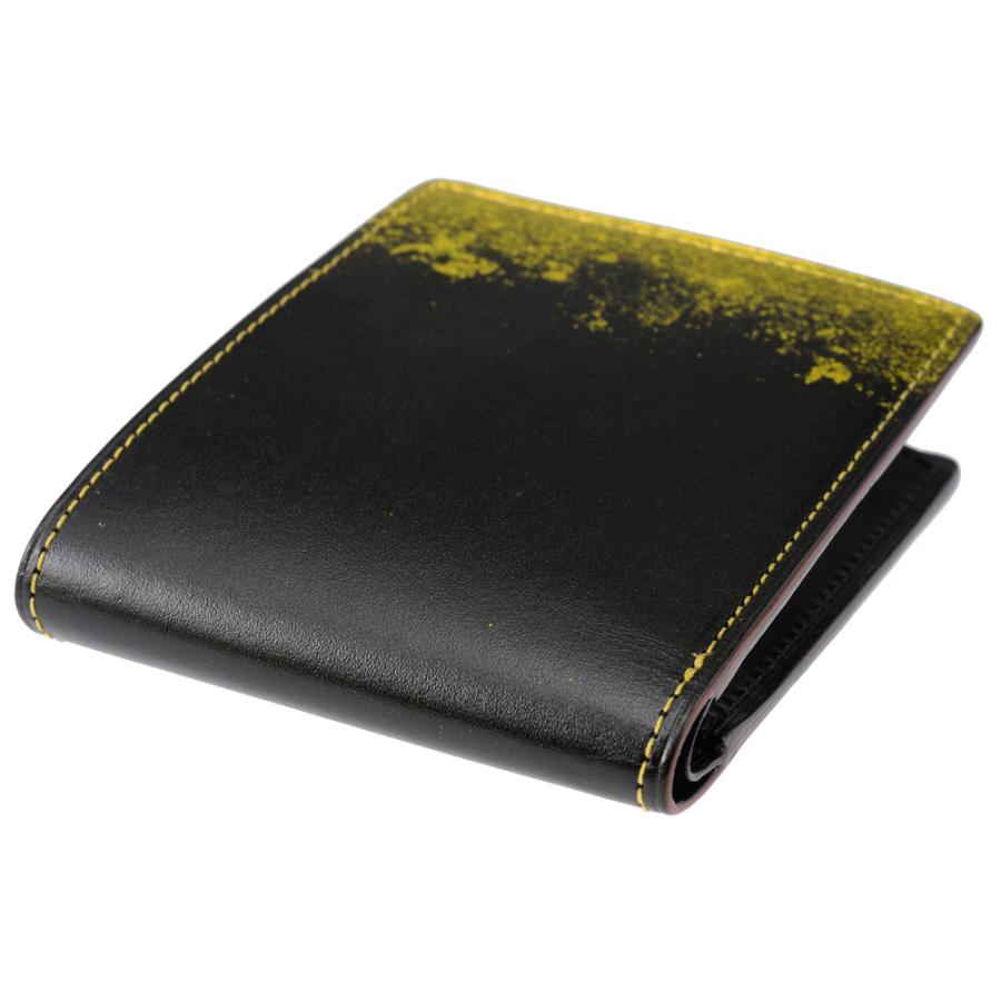 財布 メンズ 二つ折り 本革 日本製 小銭入れあり キプリス URUSHI HAKU 漆 金箔 CYPRIS jaCHRO Leather 4758の画像