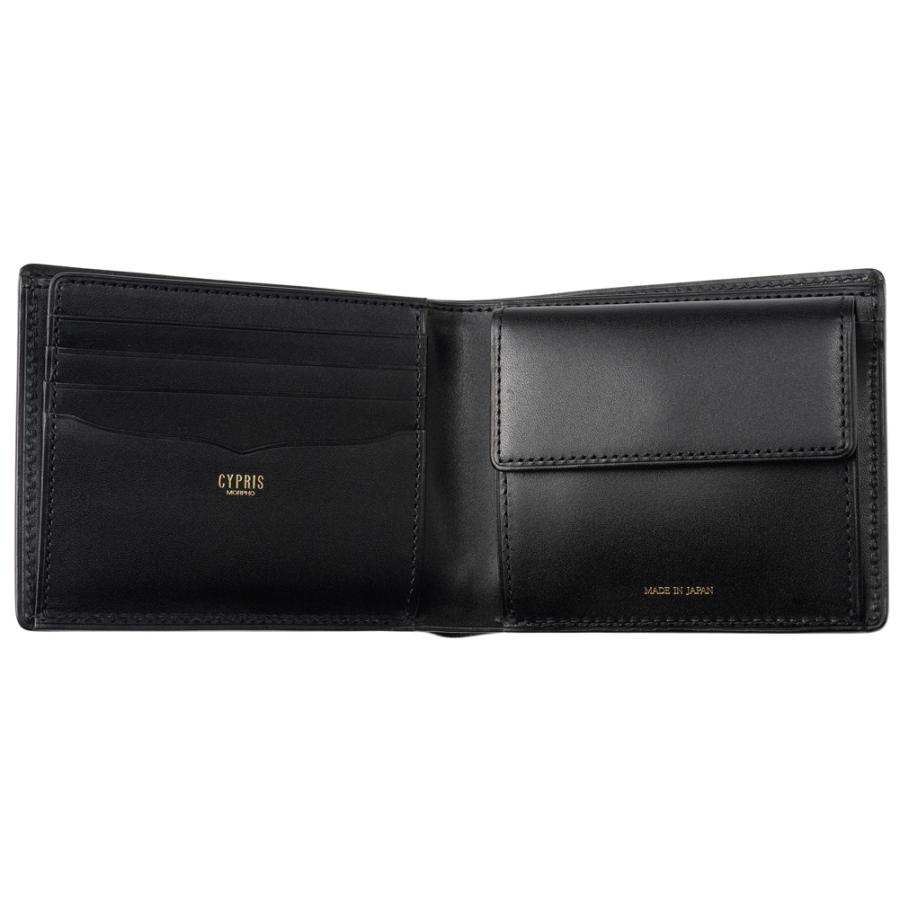 財布 メンズ 二つ折り 本革 日本製 小銭入れあり キプリス URUSHI HAKU 漆 金箔 CYPRIS jaCHRO Leather 4758の画像