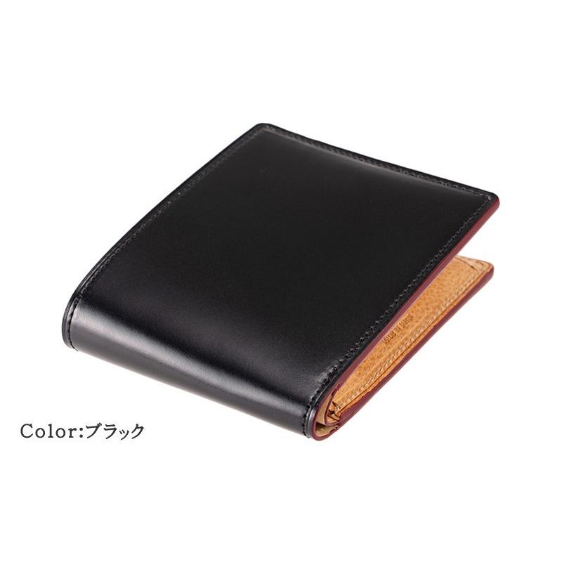 CYPRIS（キプリス） メンズ 二つ折り 財布 コードバン 小銭入れ付き 札