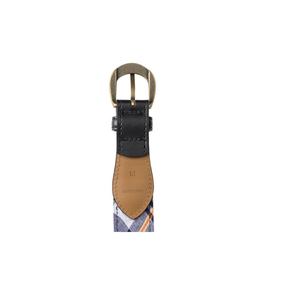 J.PRESS ベルト メンズ 固定 マドラスチェックベルト カット不可 ブランド 牛革 紳士 30mm 幅 3cm 日本製 父の日 ギフト 誕生日 プレゼント 7264-5_5
