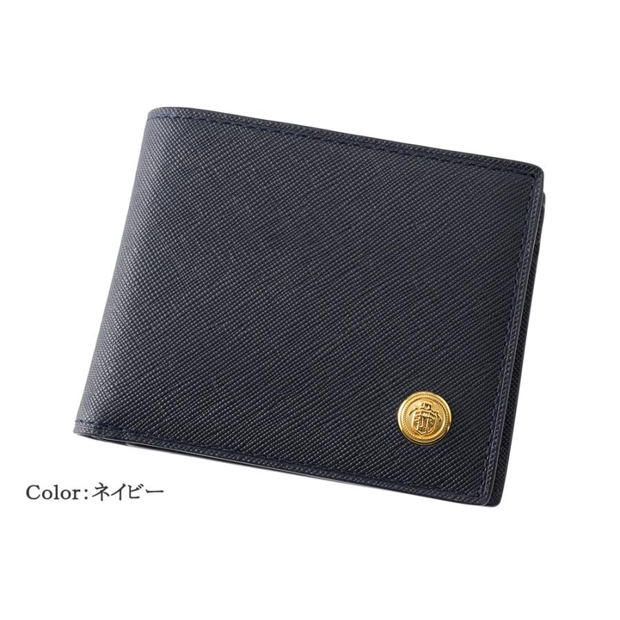 J.PRESS（J.プレス） 二つ折り財布 メンズ 小銭入れ付き エンブレム