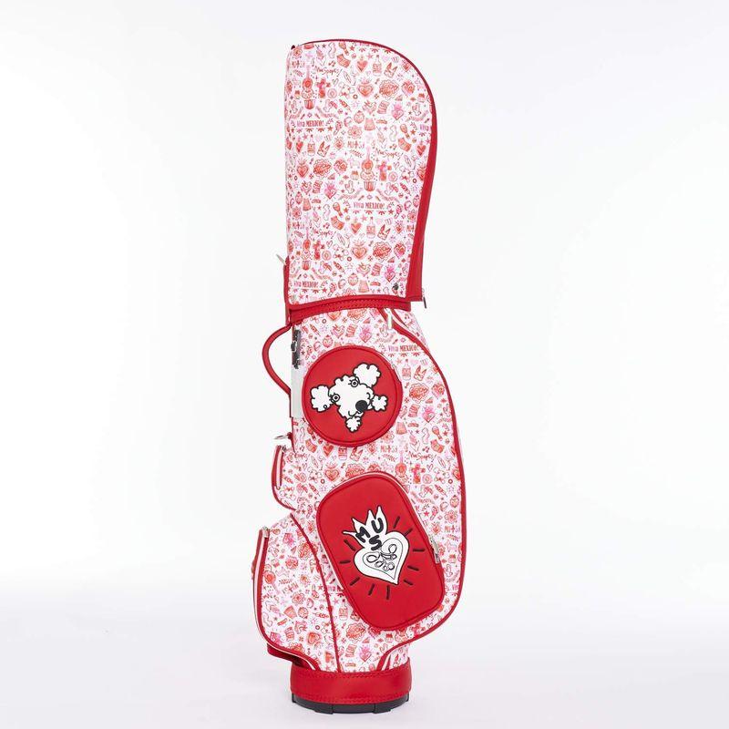 海外品 エムユースポーツ(M・U SPORTS) キャディバッグ レッド 8.5型 レディース メキシカン総柄 703D1122 【LW5630041777】(20205円)