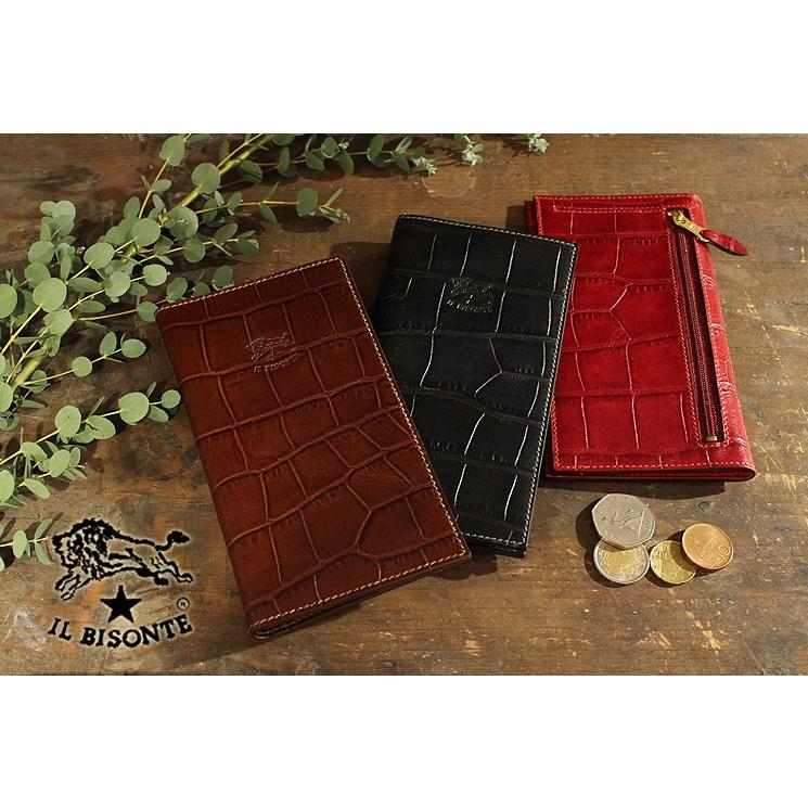 IL BISONTE（イルビゾンテ） 財布 長財布 クロコエンボスドレザー長