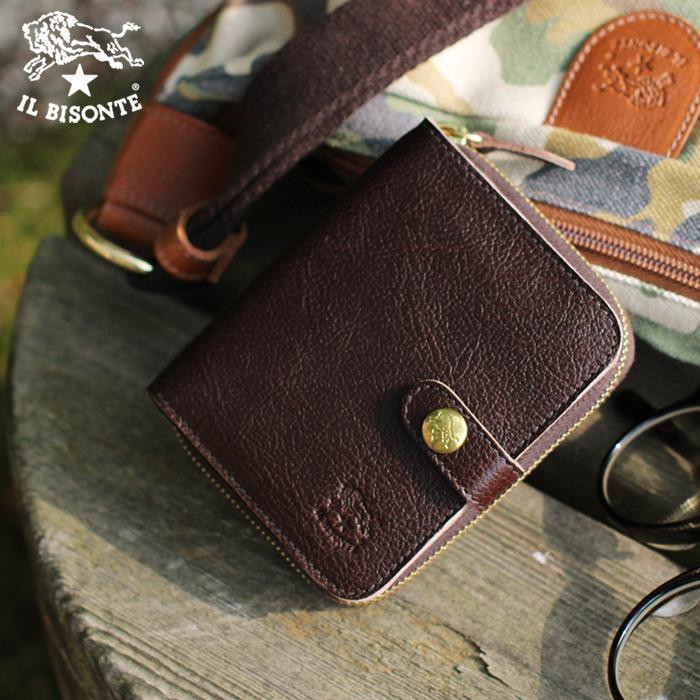 IL BISONTE イルビゾンテ 財布 二つ折り財布(オールジップコイン IL BISONTE イルビゾンテ 財布 二つ折り財布(オールジップコイン