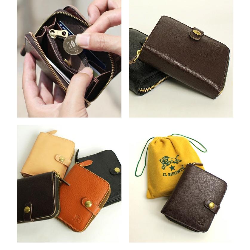 IL BISONTE イルビゾンテ 財布 二つ折り財布(オールジップコイン IL BISONTE イルビゾンテ 財布 二つ折り財布(オールジップコイン