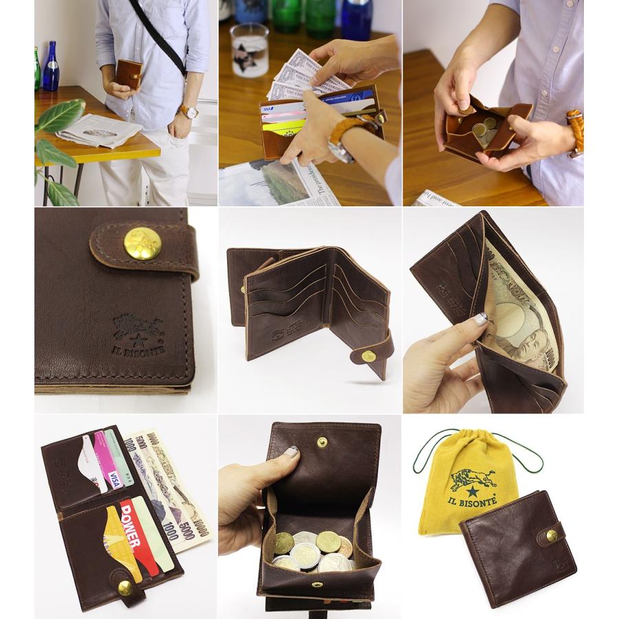 イルビゾンテ 財布 二つ折り財布 バケッタヴィンテージレザースナップ