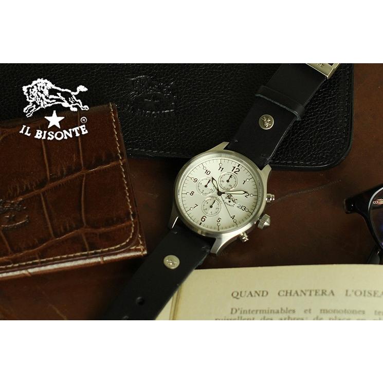 イルビゾンテ　腕時計　クロノグラフ(メンズ)オリジナルレザーバンドセット　商品番号54162304197set　送料無料　IL BISONTE｜noix｜02