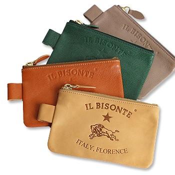 IL BISONTE イルビゾンテ ポーチ ビッグロゴフラットポーチ(M IL BISONTE イルビゾンテ ポーチ ビッグロゴフラットポーチ(M