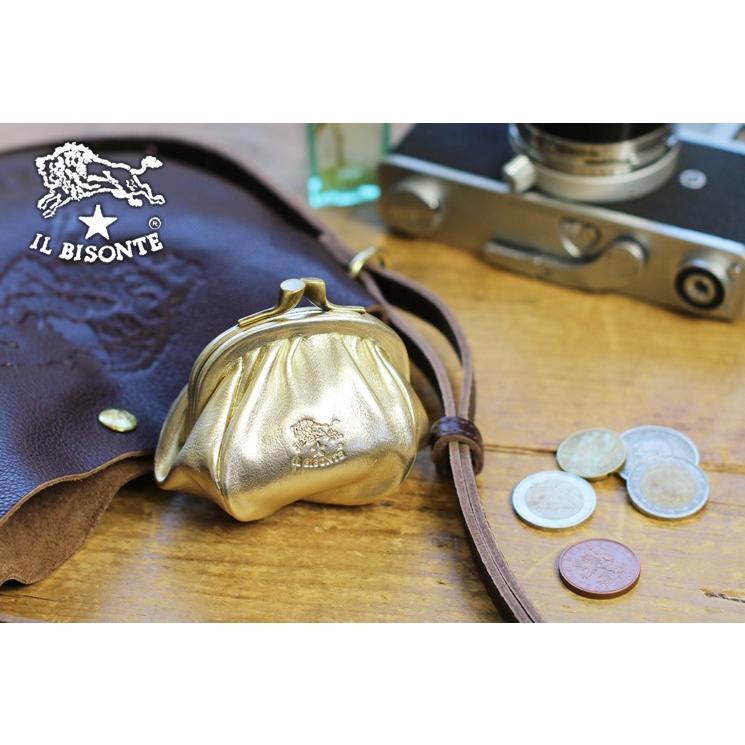 イルビゾンテ 財布 がま口財布 コインケース メタリックレザーがま口