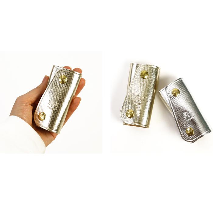 IL BISONTE（イルビゾンテ） キーケース メタリックレザースナップ