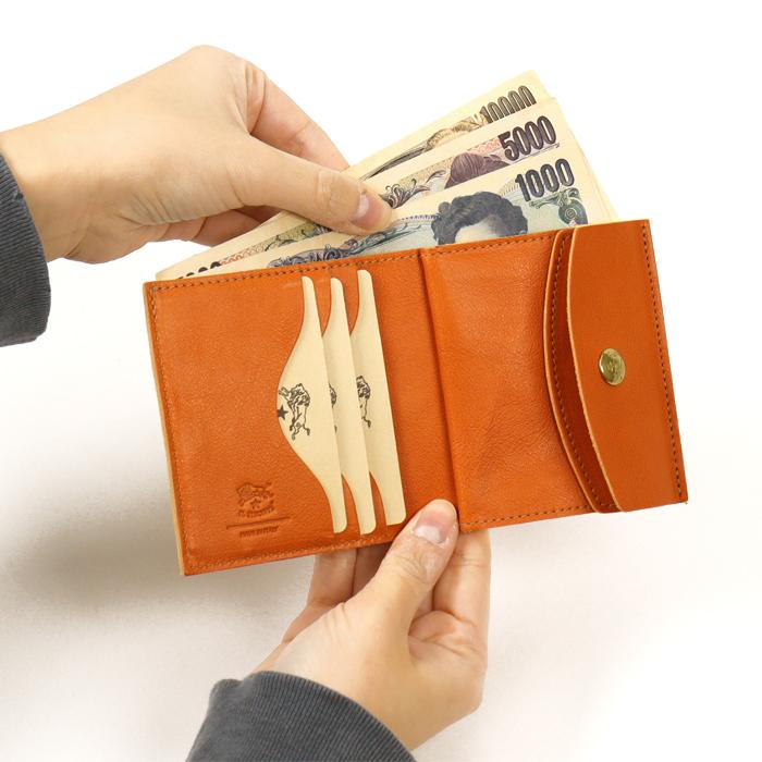 IL BISONTE（イルビゾンテ） 財布 ラウンドフラップスリム二つ折り財布