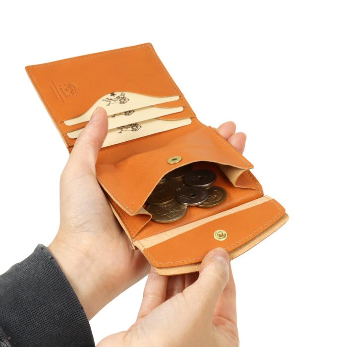 IL BISONTE（イルビゾンテ） 財布 ラウンドフラップスリム二つ折り財布