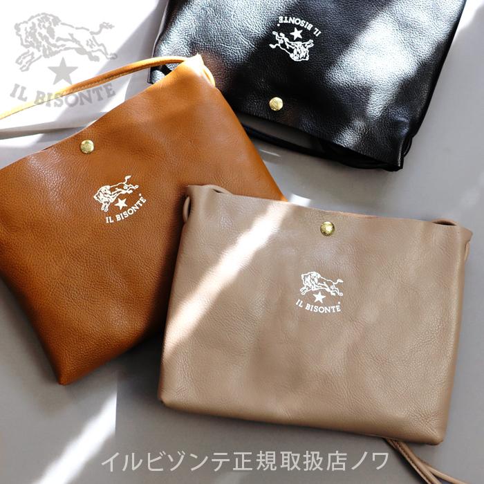 イルビゾンテ バッグ 日本限定 レザーサコッシュ ロゴビアンコ