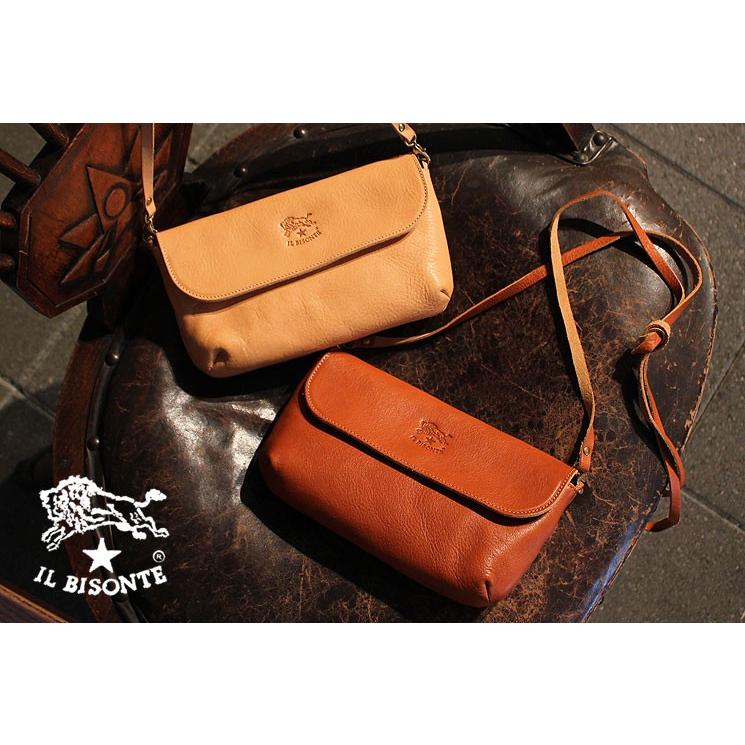 ☆イルビゾンテ お財布ショルダー☆ ◇【国内正規販売店】IL BISONTE(イルビゾンテ) レザーショルダー