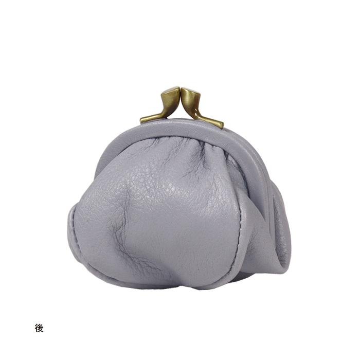 【2024春夏】イルビゾンテ がま口 コインケース 小銭入れ シルバー IL BISONTE｜メタリックレザーがま口コインケース 財布