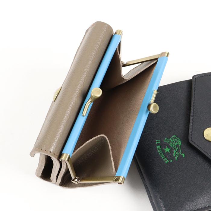 IL BISONTE イルビゾンテ 財布 がま口財布 日本限定ネオンロゴ