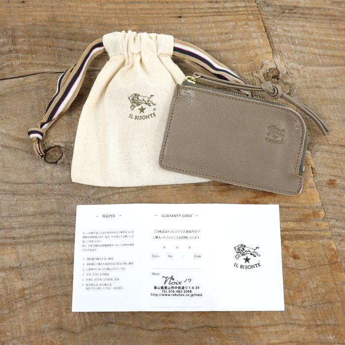 IL BISONTE イルビゾンテ　L字ファスナーケース　グレージュ IL BISONTE（イルビゾンテ） 財布 ファスナー財布 L字ファスナー