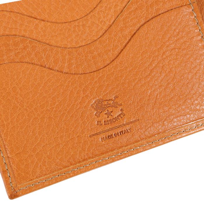 IL BISONTE ネイビー バレンタイン限定ハート刻印 二つ折りがま口財布 IL BISONTE（イルビゾンテ） 財布 二つ折り財布 バレンタイン限定