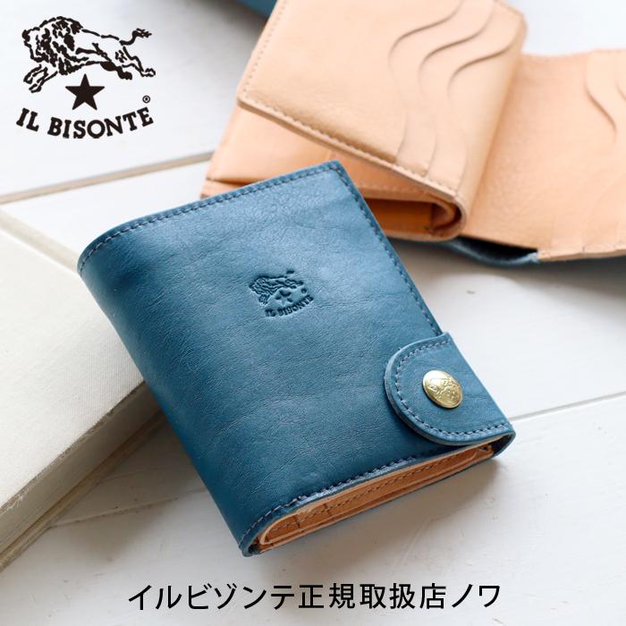 IL BISONTE イルビゾンテ 二つ折り財布　ネイビー　【新品未使用】 イル ビゾンテ IL BISONTE 2つ折り財布 （BLU） - ファッション通販