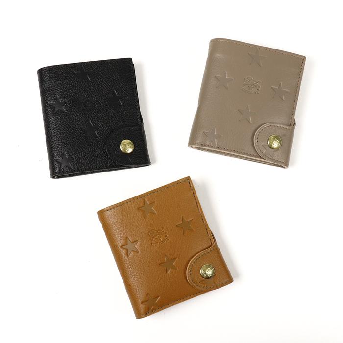 【日本限定モデル】IL BISONTEイルビゾンテ星型押しレザー 2つ折り財布 IL BISONTE（イルビゾンテ） 財布 二つ折り財布 日本限定 スター
