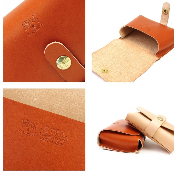 IL BISONTE（イルビゾンテ） カードケース スナップ付きマルチカード