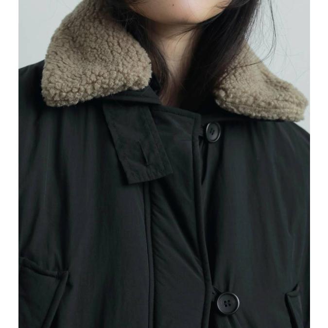 anuke Boacollar Padding Coat ブラック 36 anuke（アンヌーク） ボアカラーぺディングコート Boacollar Padding