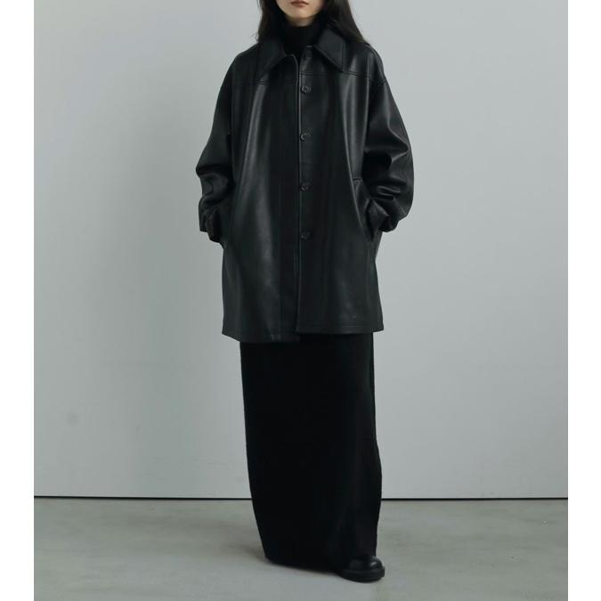 anuke（アンヌーク） エコレザーオーバージャケット Ecoleather Over