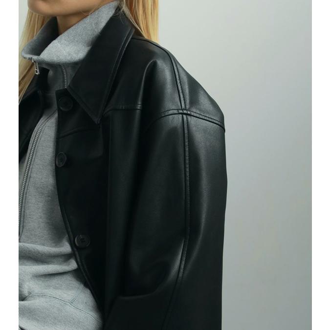 anuke（アンヌーク） エコレザーオーバージャケット Ecoleather Over