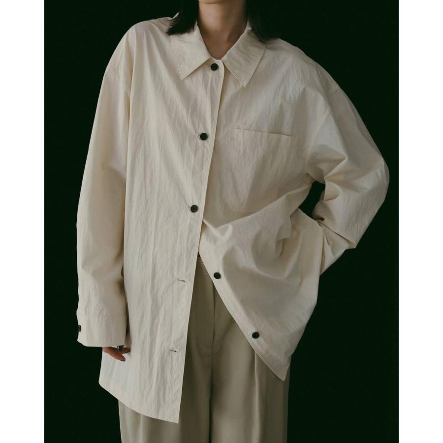 anuke ハイカウントオーバーサイズシャツ　アイボリーホワイト　長袖　羽織り ànuke online store（アンヌーク） / Highcount Over ShirtsHighcount