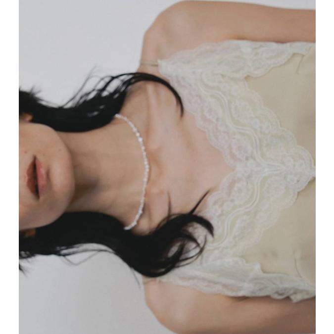 anuke（アンヌーク） サテンレースキャミソール Satin Lace Camisole